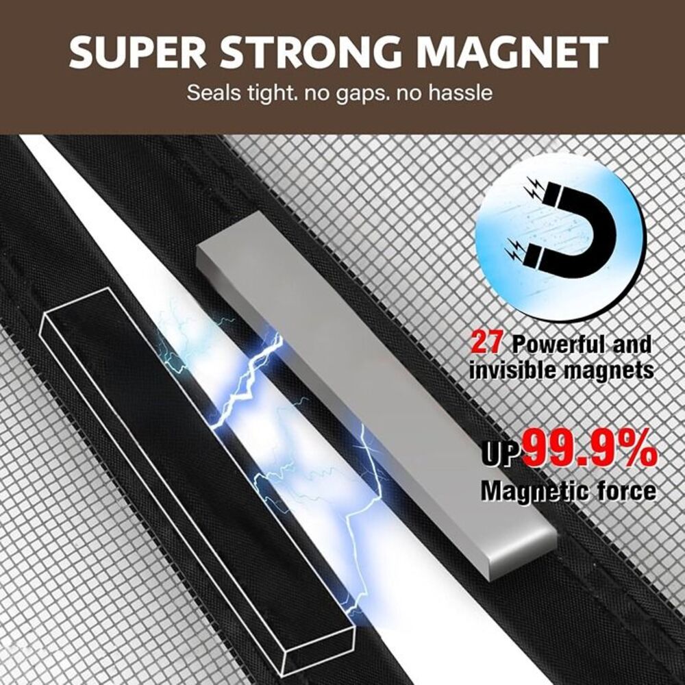 30 x 80 cm Magnetic Screen Door - Bugs Out, Breeze in - Picture 5 of 8